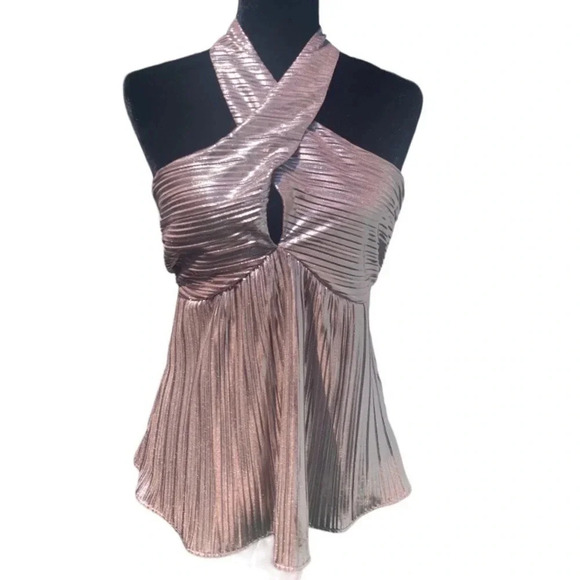 Anthropologie Monte Shimmer Metallic
Halter Blouse Size: S Anthropologie - Picture 4 of 9